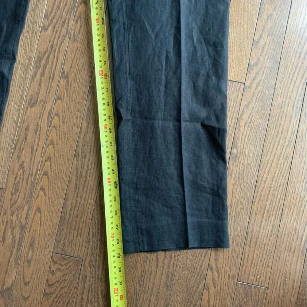 Koan Black 100% Linen High Rise Work Pants Size 50 or 31" waist - Picture 7 of 11